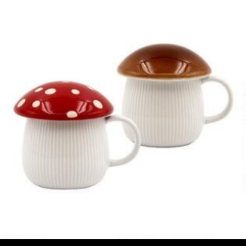 Brown Mushroom Coffee Mug New Removable Lid